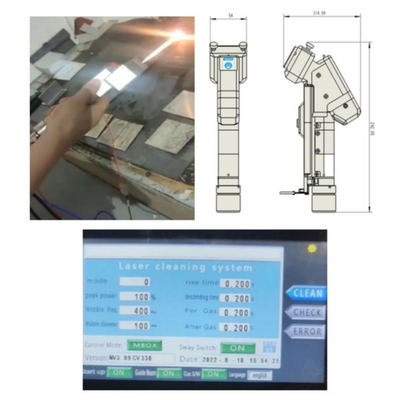 좋은 가격 2000W QBH 섬유 커넥터와 함께 휴대용 단일 모터 레이저 청소 기계 온라인으로